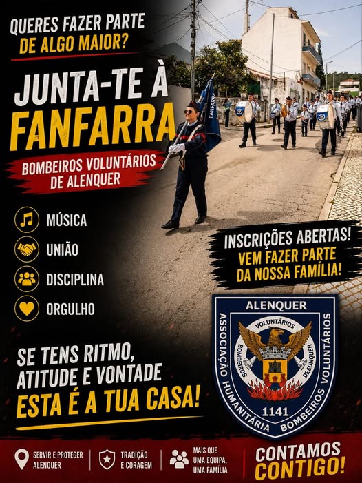 Fanfarra dos Bombeiros de Alenquer com inscrições abertas para novos elementos