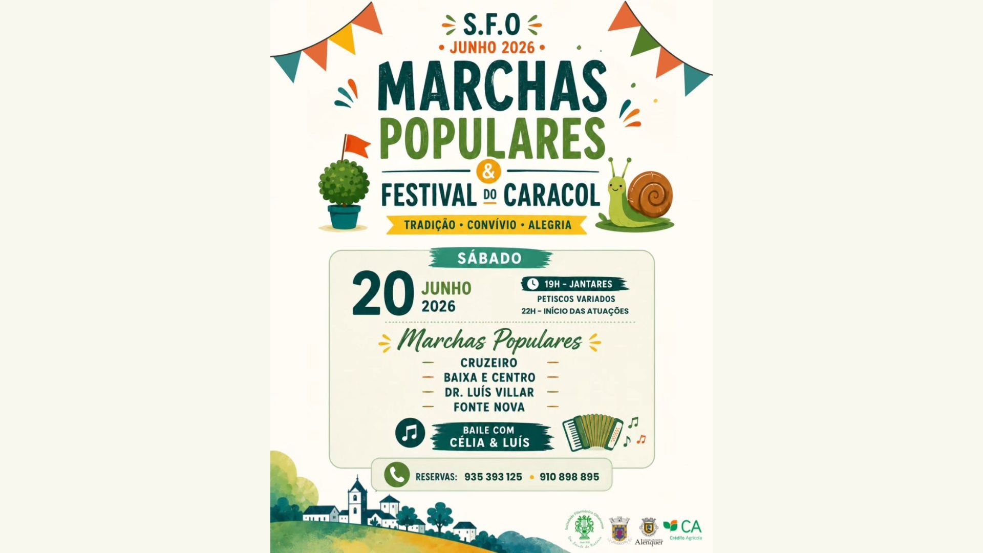 Olhalvo recebe festival do caracol e marchas populares